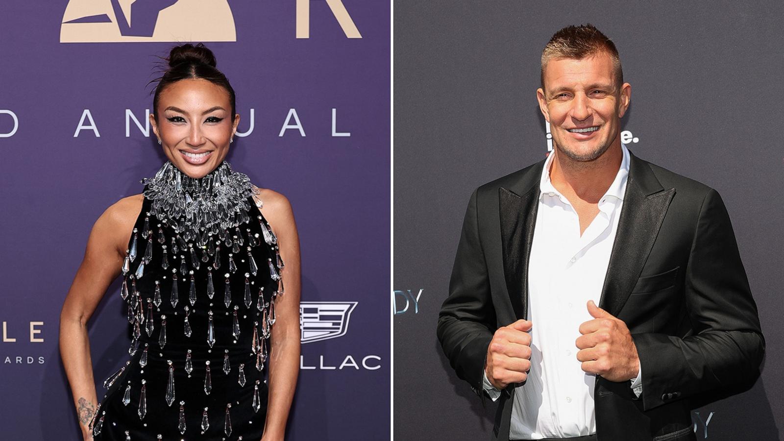 PHOTO: In this composite photo, Jeannie Mai attends "Unforgettable: The 22nd Annual Asian American Awards" in Beverly Hills, Dec.14, 2024, and Rob Gronkowski attends "The Greatest Roast Of All Time: Tom Brady" in Inglewood, Calif., May 05, 2024.