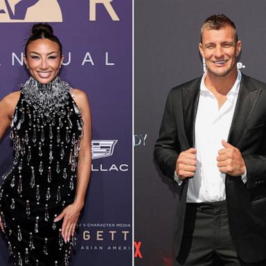 PHOTO: In this composite photo, Jeannie Mai attends "Unforgettable: The 22nd Annual Asian American Awards" in Beverly Hills, Dec.14, 2024, and Rob Gronkowski attends "The Greatest Roast Of All Time: Tom Brady" in Inglewood, Calif., May 05, 2024.