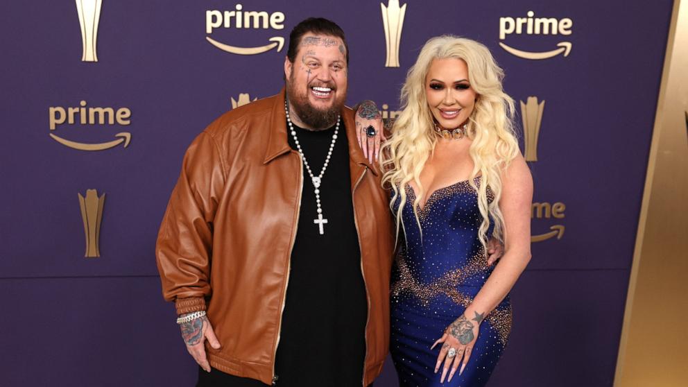 PHOTO: Jelly Roll and Alyssa DeFord attend the 59th Academy of Country Music Awards in Frisco, TX, May 16, 2024. 