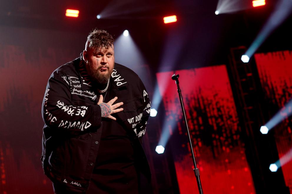 PHOTO: Jelly Roll performs onstage during the 2024 MusiCares Person of the Year Honoring Jon Bon Jovi in Los Angeles, Feb. 02, 2024.