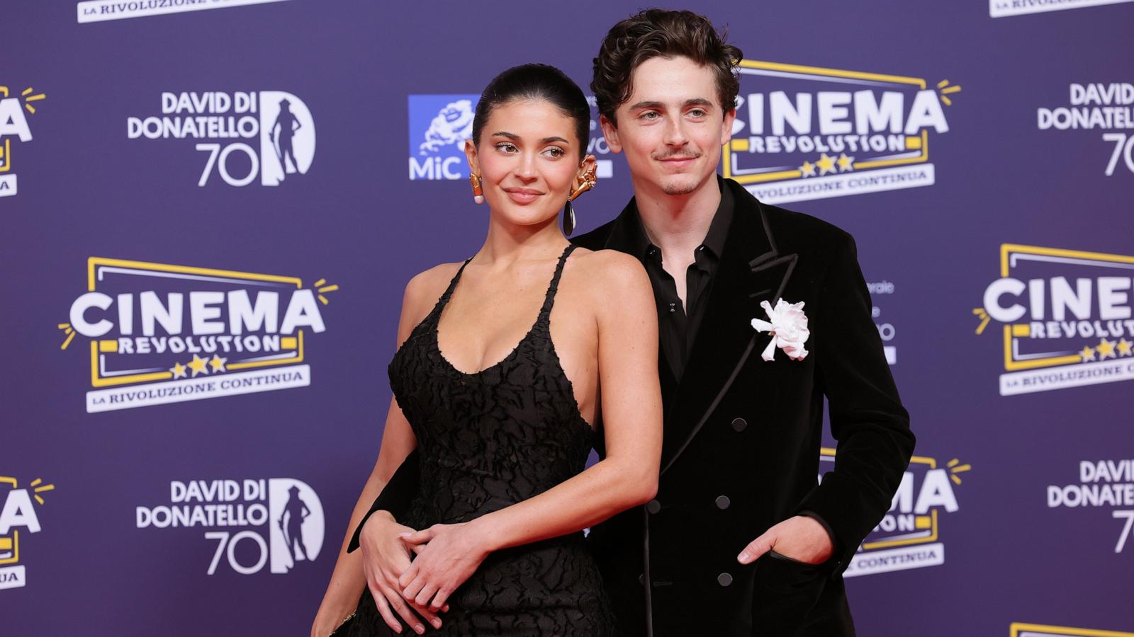PHOTO: Timothee Chalamet and Kylie Jenner attend the photocall during the 70th David Di Donatello, May 7, 2025 in Rome, Italy.