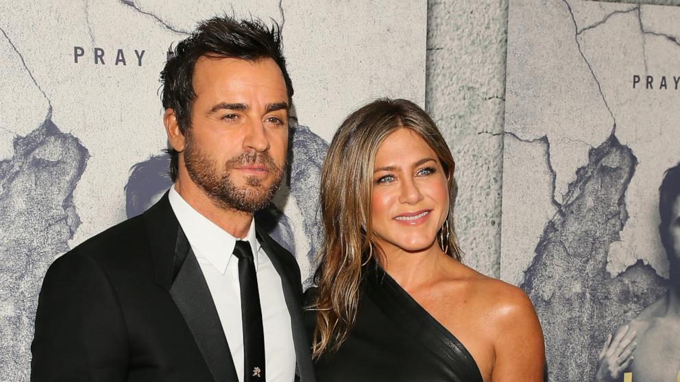 PHOTO: Justin Theroux and Jennifer Aniston attend the premiere of HBO's 'The Leftovers' Season 3 at Avalon Hollywood in Los Angeles, April 4, 2017.