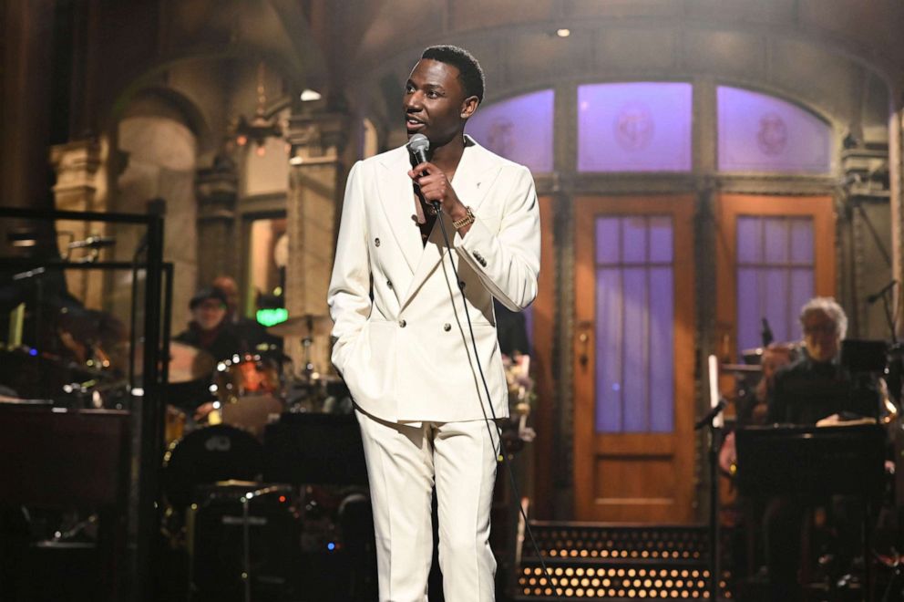 PHOTO: Host Jerrod Carmichael is pictured during his monologue on "Saturday Night Live."
