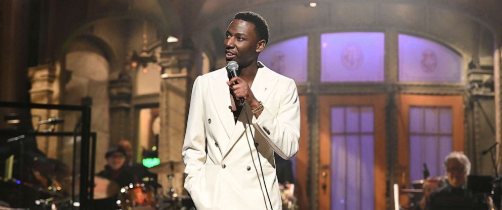 PHOTO: Host Jerrod Carmichael is pictured during his monologue on "Saturday Night Live." 