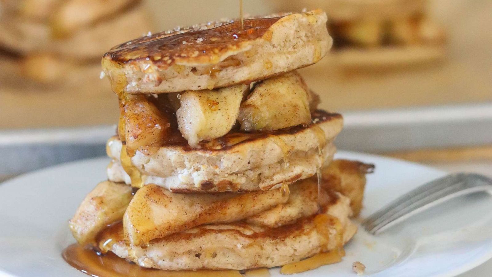 PHOTO: Chef Jessica Tom's apple pie pancakes.