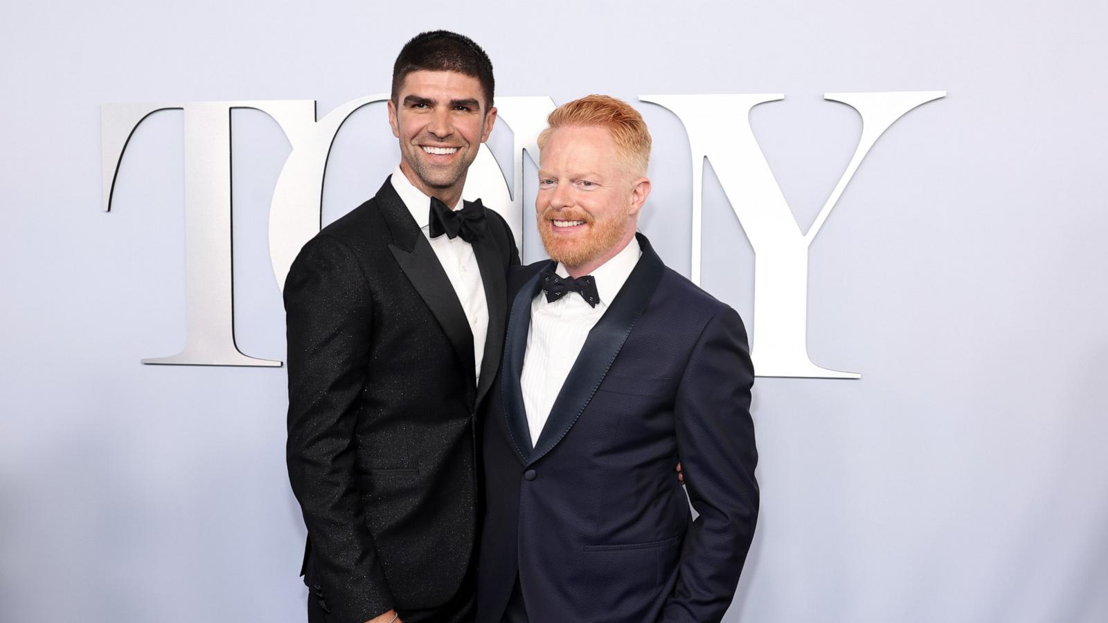 PHOTO: Justin Mikita and Jesse Tyler Ferguson attend the 77th Annual Tony Awards at David H. Koch Theater at Lincoln Center in New York City, June 16, 2024.