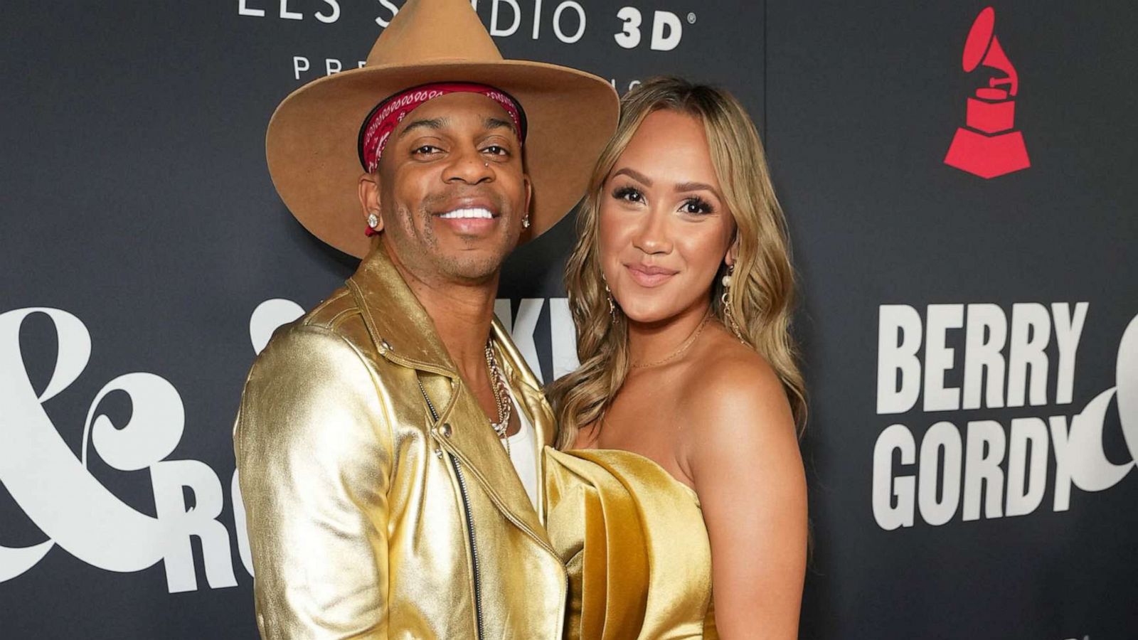 PHOTO: Jimmie Allen and Alexis Gale attend MusiCares Persons of the Year Honoring Berry Gordy and Smokey Robinson at Los Angeles Convention Center on Feb. 3, 2023 in Los Angeles.