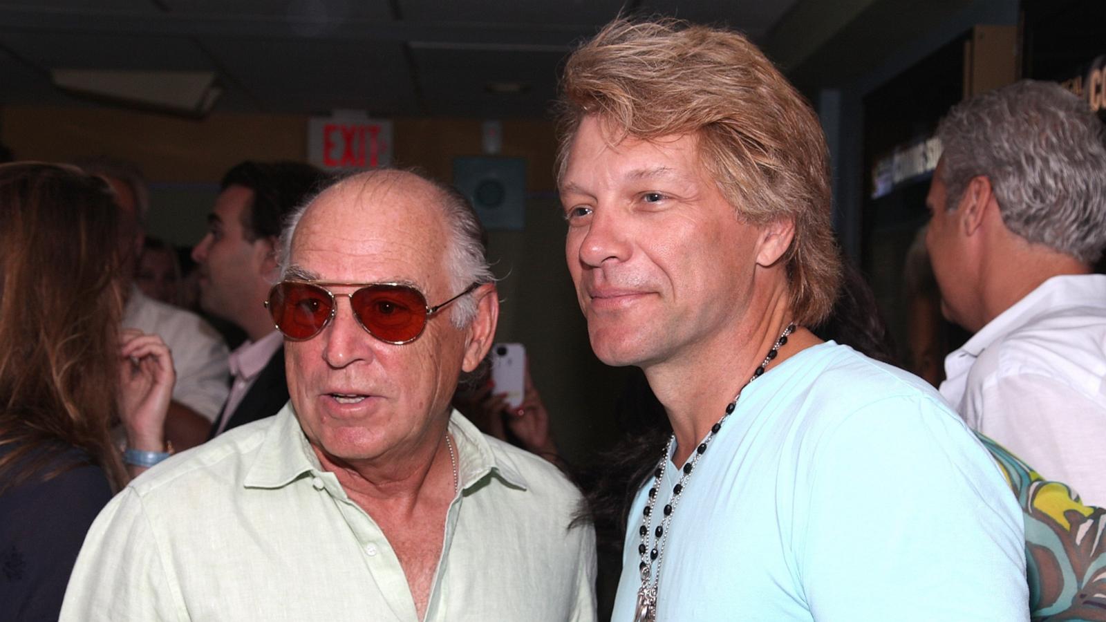 PHOTO: In this photo from 2012, Jimmy Buffet and Jon Bon Jovi attend "Arbitrage" screening at UA East Hampton Theater in East Hampton, New York.