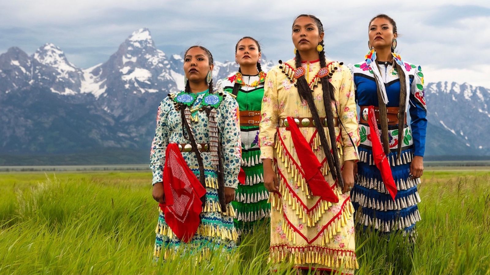 PHOTO: From left, Erin Tapahe, JoAnni Begay, Dion Tapahe and Sunni Begay at Grand Teton National Park, Wyoming, July 2020. The native land of the Shoshone-Bannock, Gros Ventre and Nez Perce people.