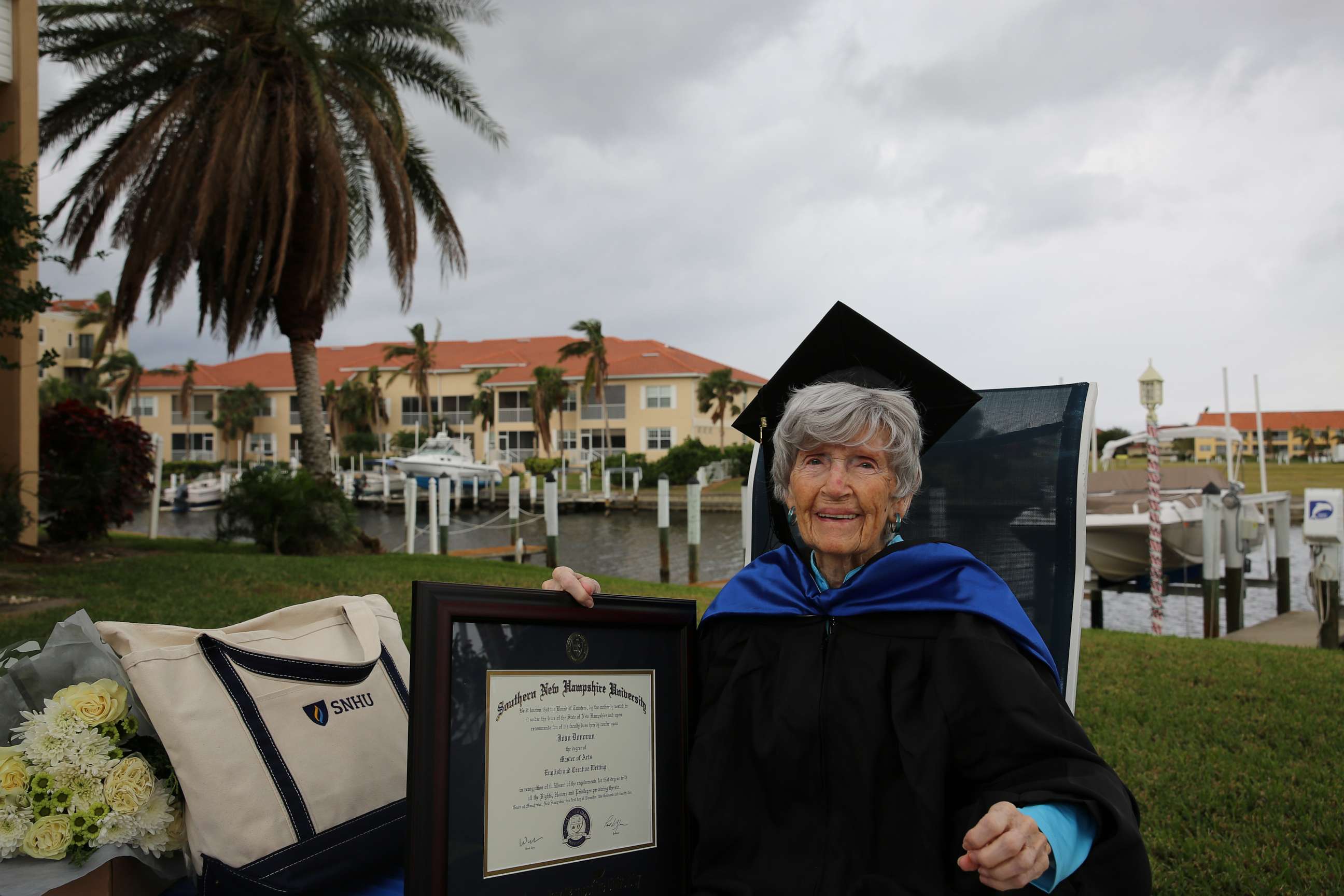 PHOTO: Joan Donovan, 89, graduated from Southern New Hampshire University on Dec. 13 in Punta Gorda, Florida.