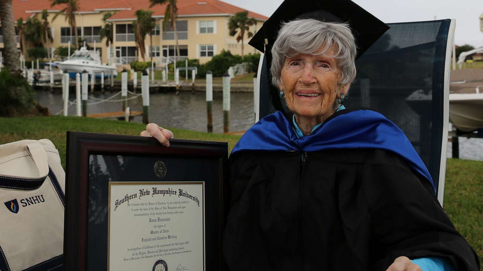 PHOTO: Joan Donovan, 89, graduated from Southern New Hampshire University on Dec. 13 in Punta Gorda, Florida.