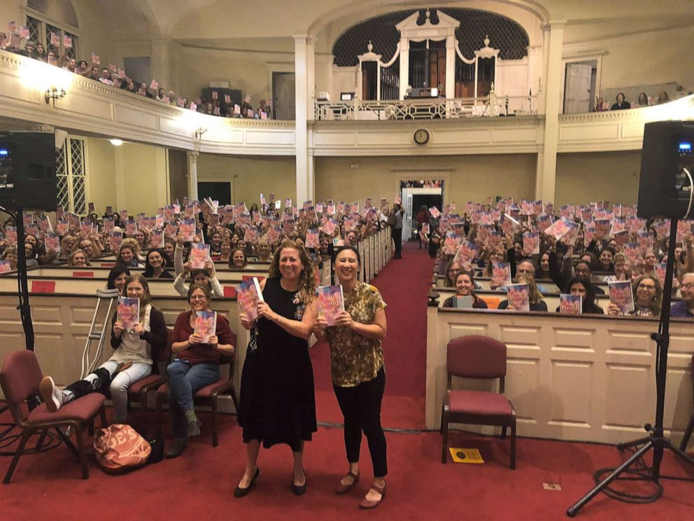 PHOTO: Jodi Picoult and fellow award-winning author Celeste Ng stand together during Picoult's book tour for novel "A Spark of Light."