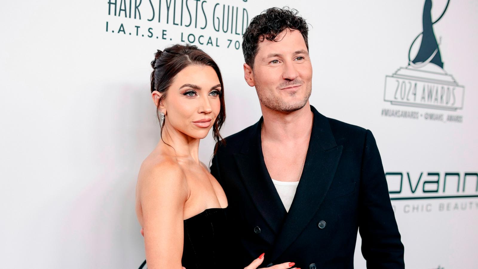 PHOTO: Jenna Johnson and Val Chmerkovskiy attend the 11th Annual MUAHS Awards at The Beverly Hilton on Feb. 18, 2024 in Beverly Hills, Calif.