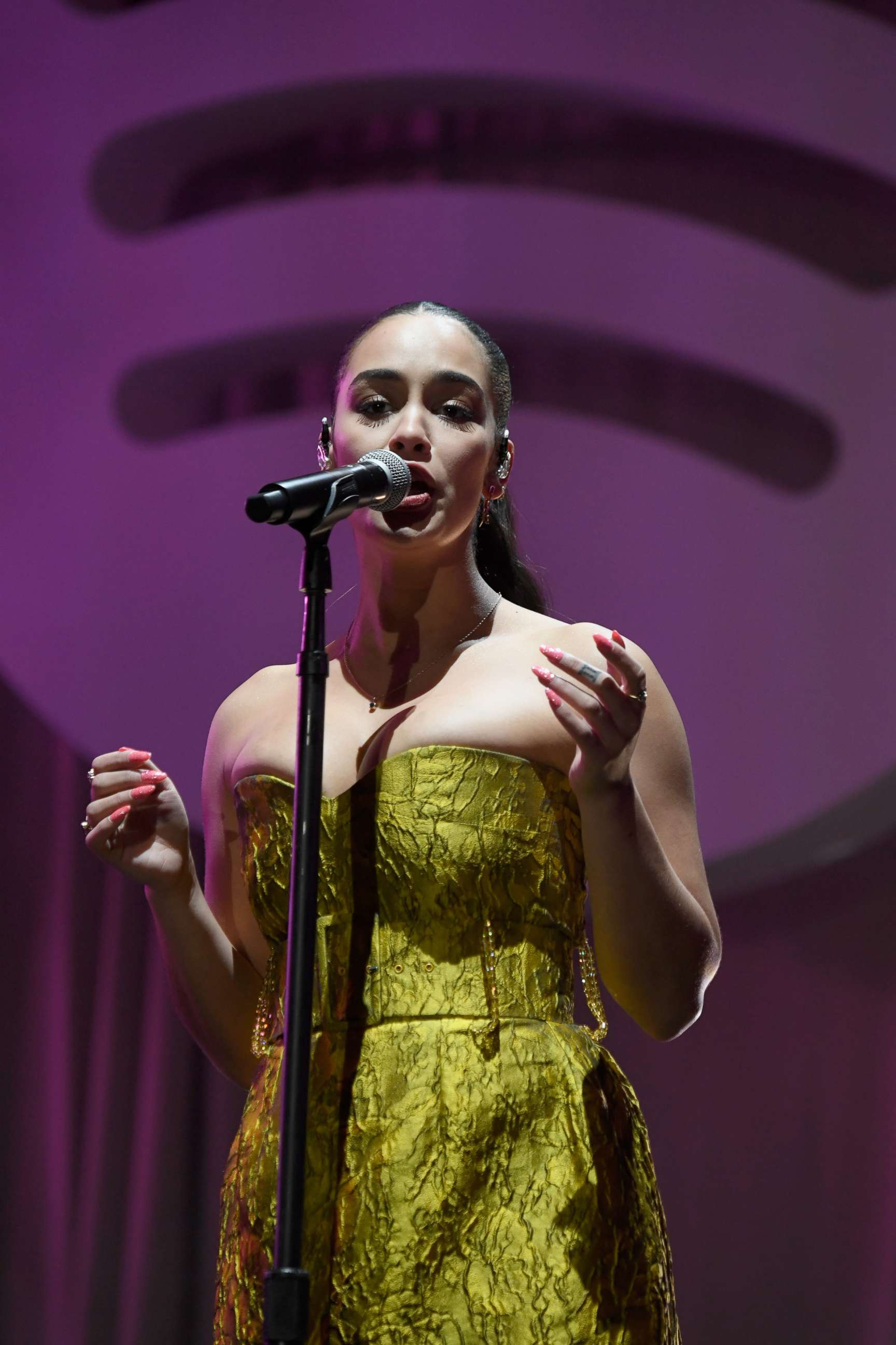 PHOTO: Jorja Smith performs onstage during Spotify "Best New Artist 2019" party, Feb. 7, 2019, in Los Angeles.
