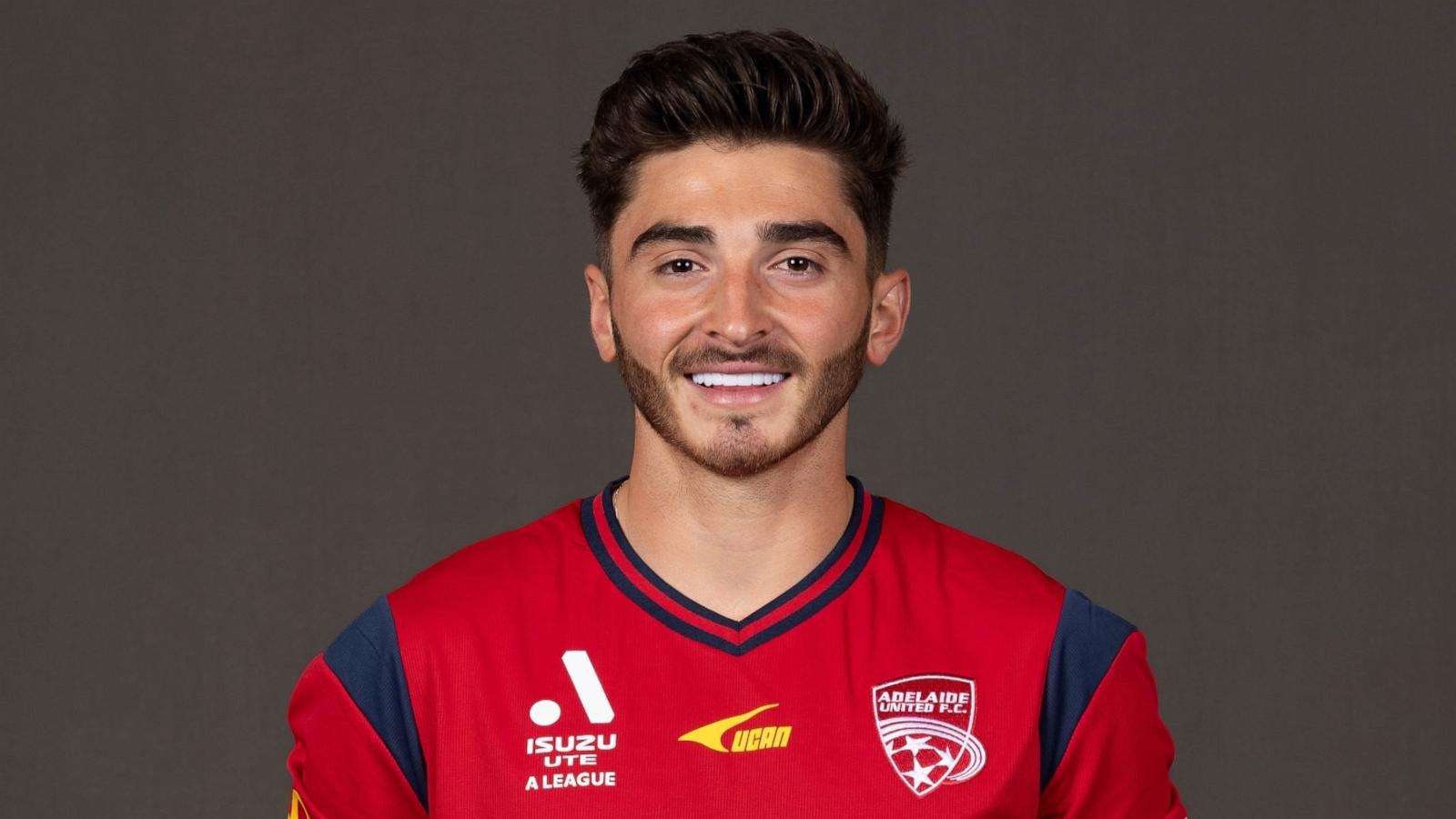 PHOTO: Adelaide United A-League soccer player Joshua Cavallo, Oct. 3, 2023, in Adelaide, Australia.