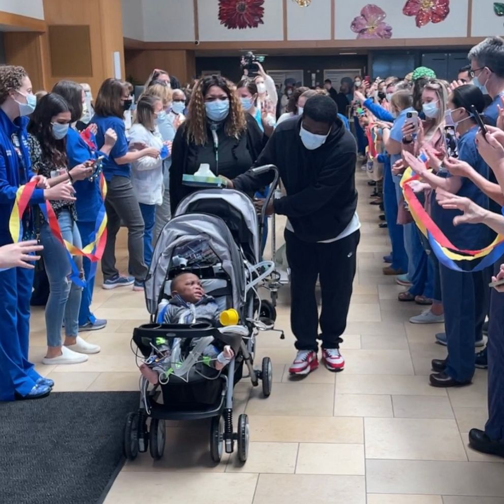 VIDEO: Baby boy goes home after 460 days in the NICU and the send-off is so sweet 