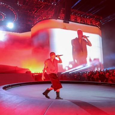 Justin Bieber performs at the Coachella Stage during the 2026 Coachella Valley Music and Arts Festival on April 18, 2026 in Indio, California. 