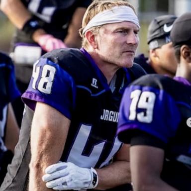 PHOTO: Justin Buzzard, a father of three, is making his college football debut at the age of 48.