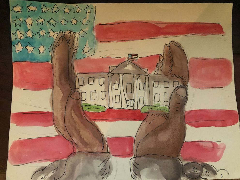 PHOTO: Gabrielle Faisal'a winning artwork for The White House Historical Association National Student Art Competition.