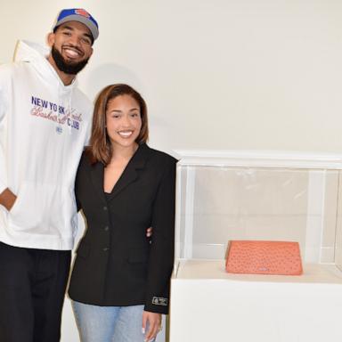 PHOTO: Karl Anthony Towns and Jordyn Woods appear in this image. 