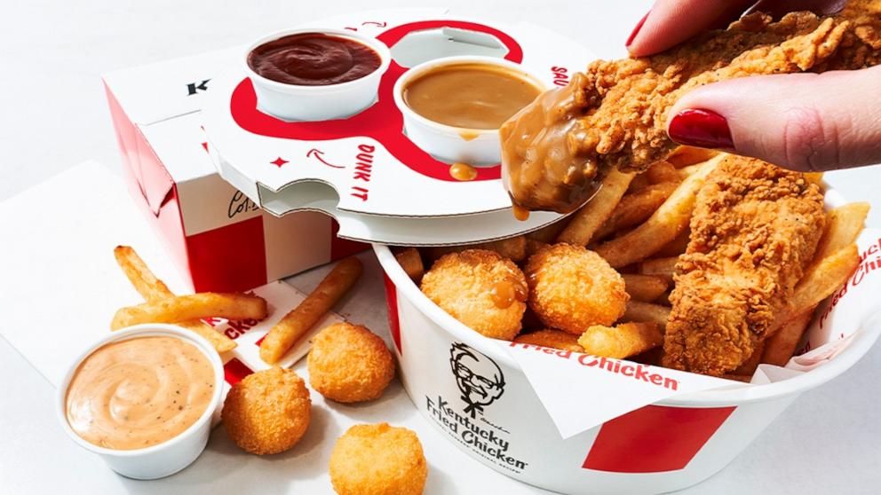 PHOTO: The new Dunk It Bucket at KFC during March Madness.