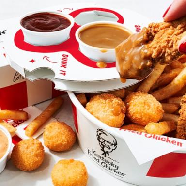 PHOTO: The new Dunk It Bucket at KFC during March Madness.