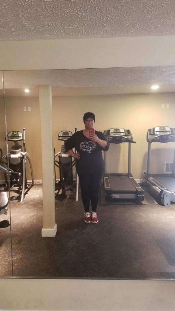 PHOTO: Keasha Hawkins on January 28, 2019 after losing 220-pounds.