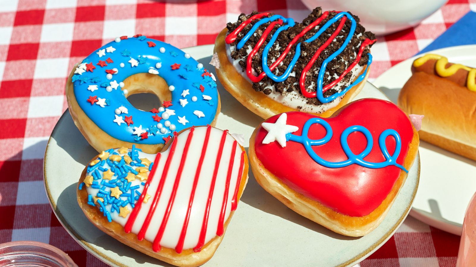 PHOTO: I Heart America doughnuts from Krispy Kreme available for July 4th.