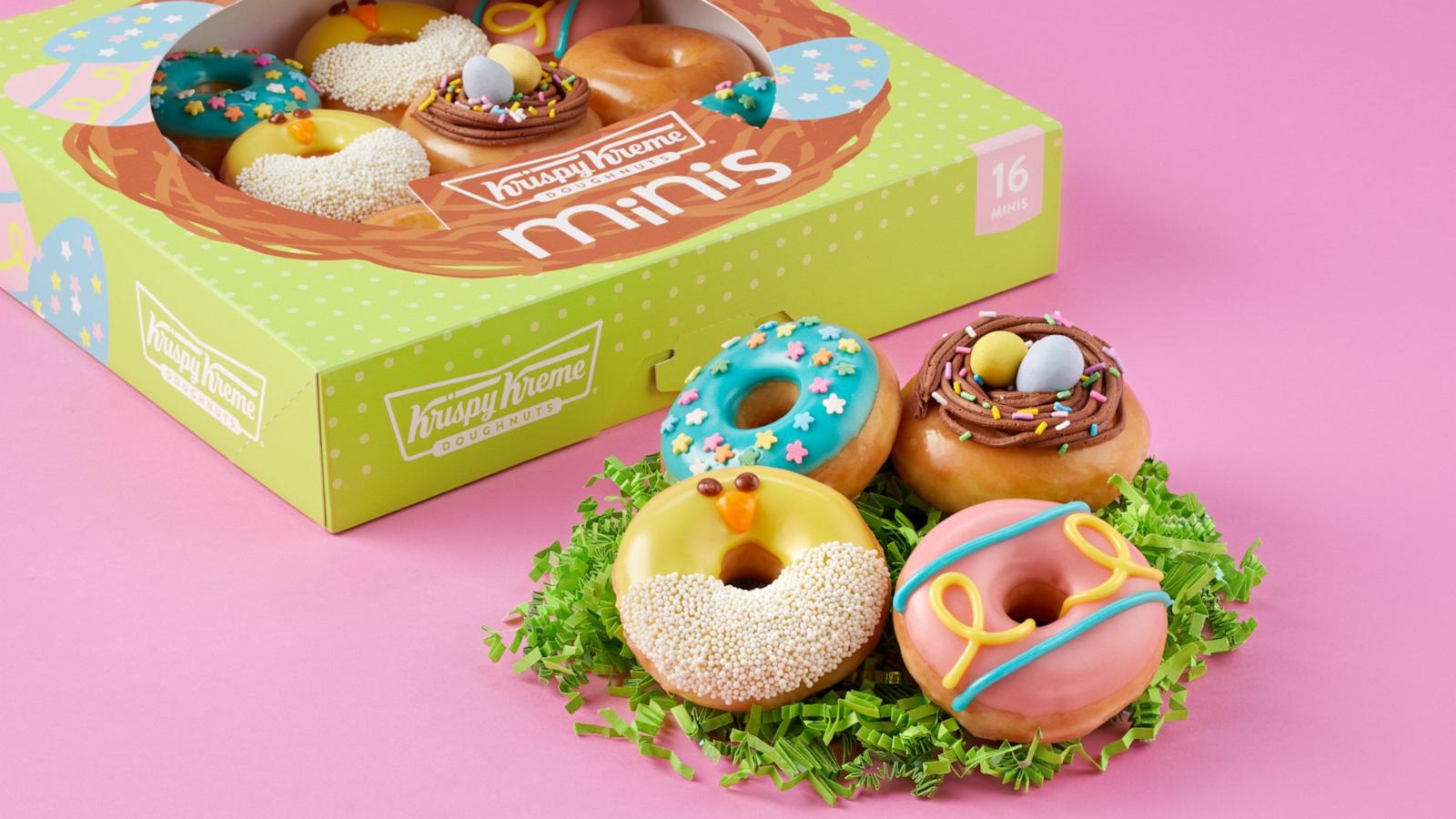 PHOTO: Four new mini Krispy Kreme doughnuts for spring.