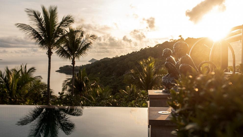 PHOTO: A view from the oceanfront villas at The Four Seasons Resort Koh Samui.