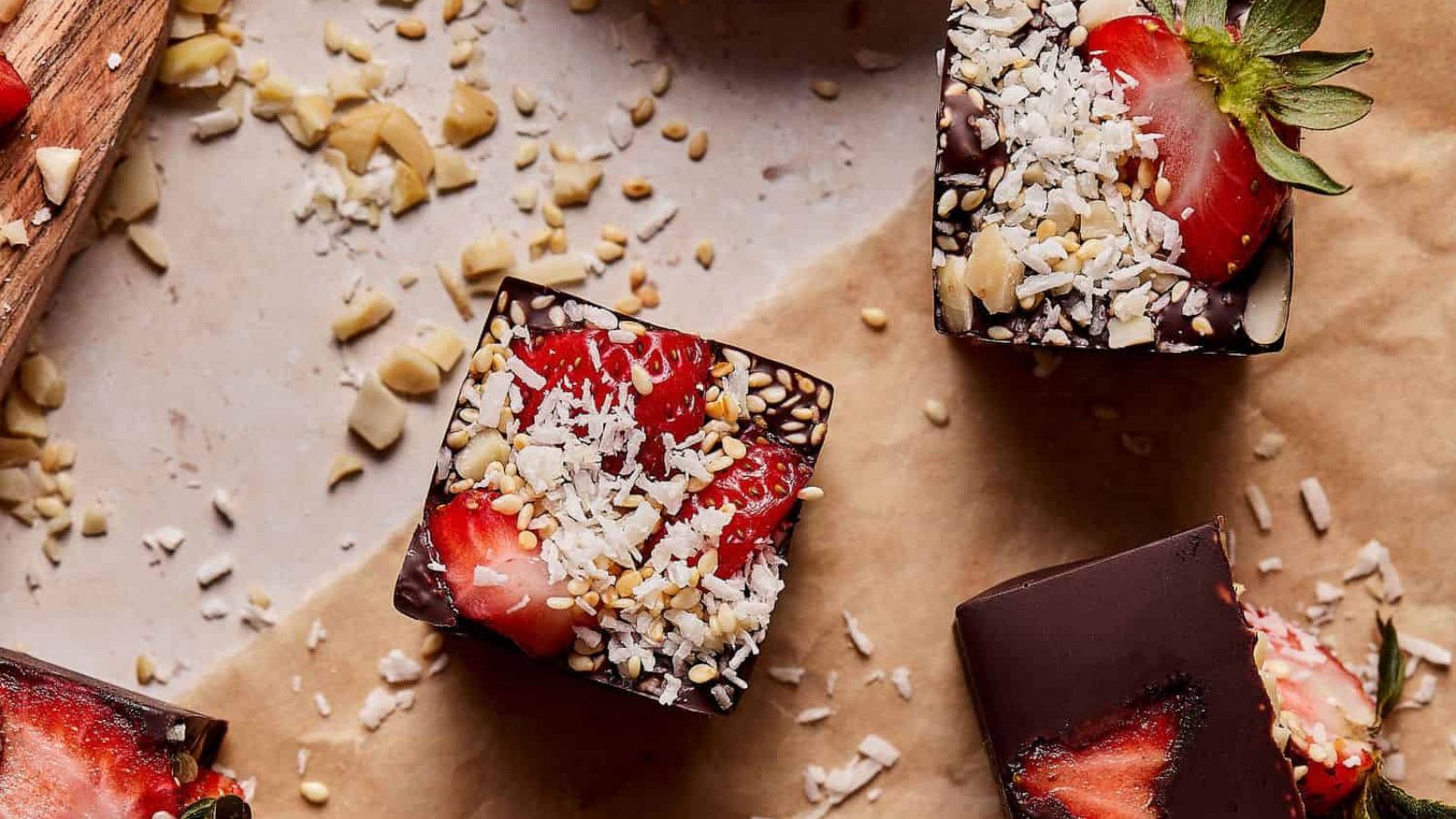 PHOTO: Chocolate dipped strawberry bites with a healthy twist.