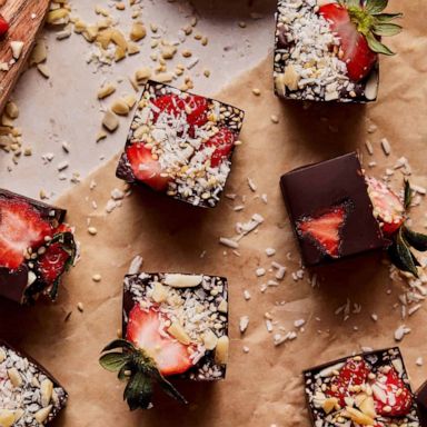 PHOTO: Chocolate dipped strawberry bites with a healthy twist.