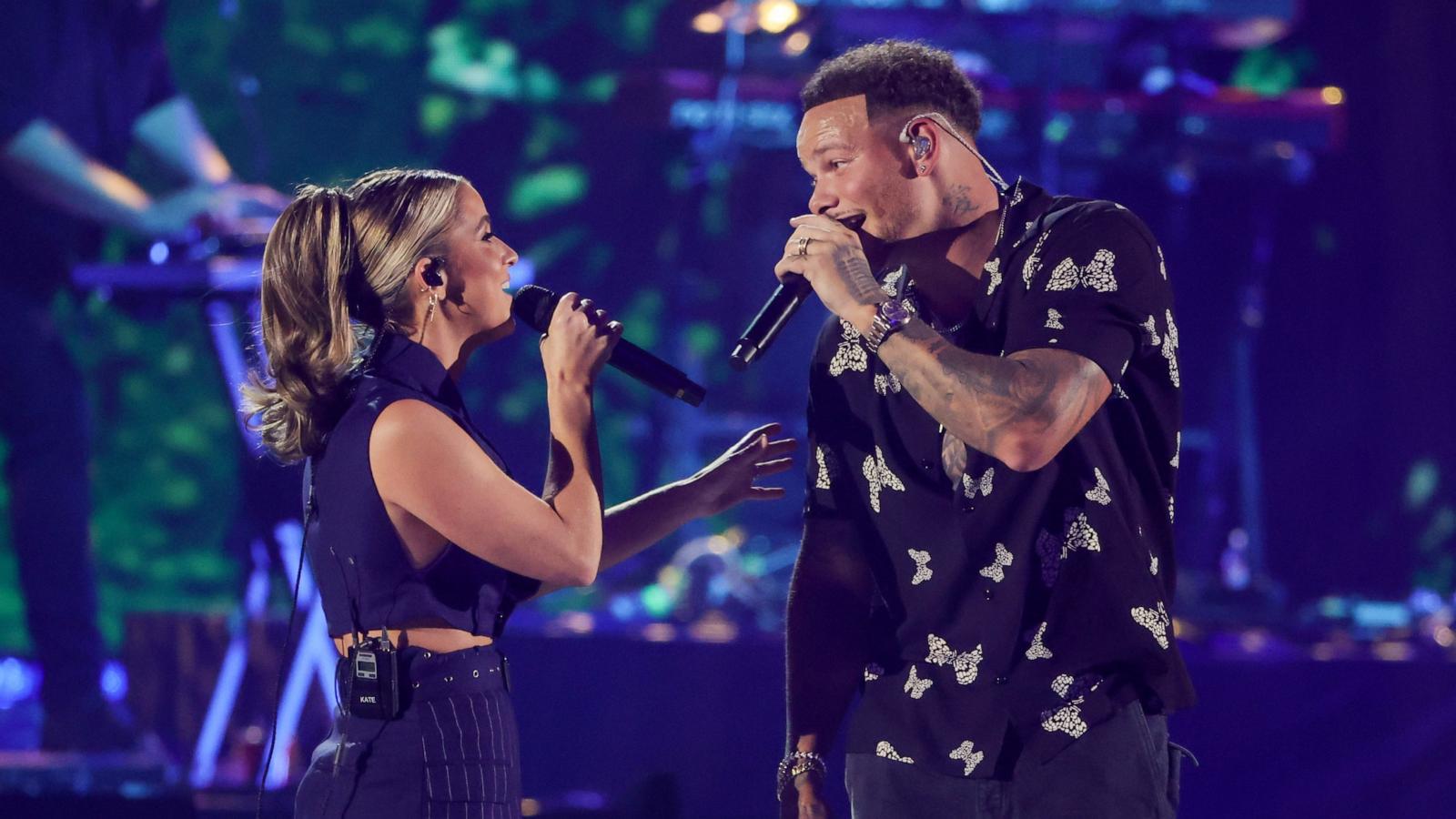 PHOTO: Katelyn Jae Brown and Kane Brown perform during the 2023 iHeartRadio Music Festival, Sept. 22, 2023, in Las Vegas.