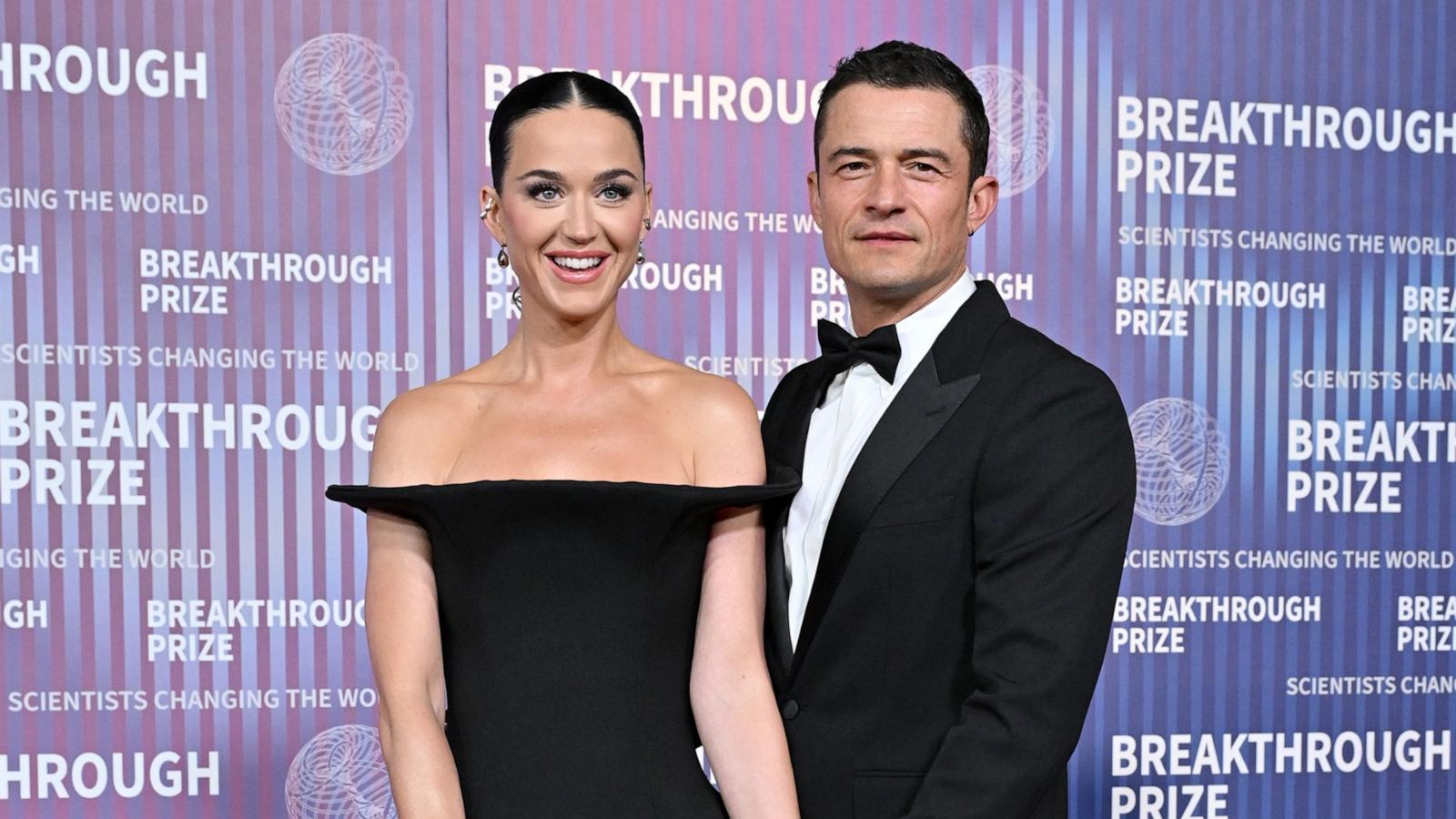 PHOTO: Katy Perry and Orlando Bloom attend the 10th Annual Breakthrough Prize Ceremony at Academy Museum of Motion Pictures in Los Angeles, April 13, 2024.