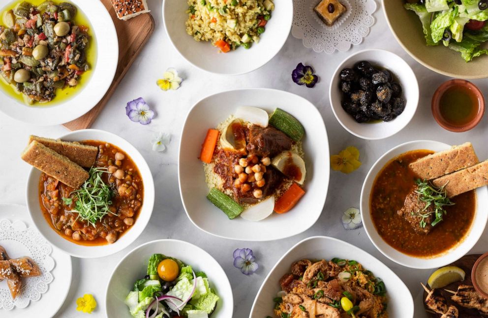 PHOTO: Algerian dishes prepared at Kayma in La Cocina Municipal Marketplace.