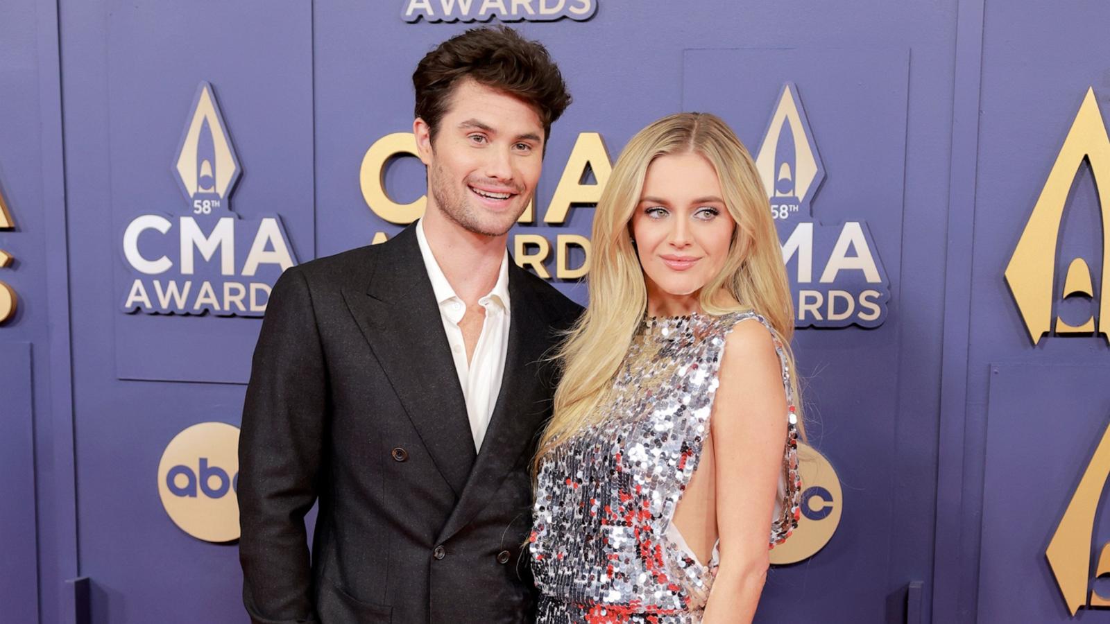 PHOTO: Chase Stokes and Kelsea Ballerini attend the 58th Annual CMA Awards, Nov. 20, 2024, in Nashville.