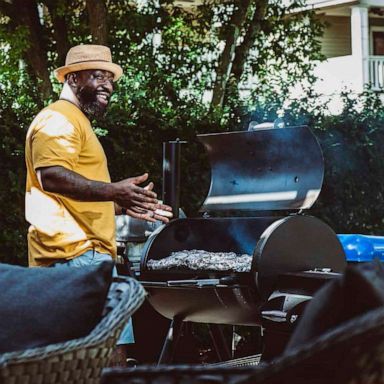 PHOTO: Chef Kenny Gilbert cooking on the grill.