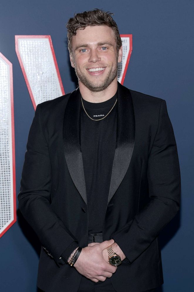 PHOTO: Gus Kenworthy attends the Los Angeles Premiere of Paramount Pictures "80 For Brady" at the Regency Village Theatre on Jan. 31, 2023 in Los Angeles.