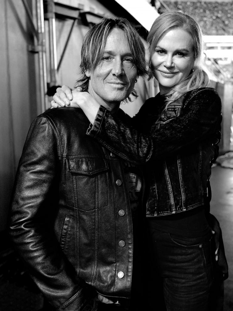 PHOTO: Keith Urban and Nicole Kidman are seen backstage at the Concert For Carolina Benefit Concert at Bank of America Stadium in Charlotte, NC, Oct. 26, 2024.