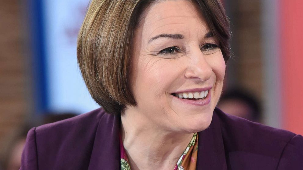 PHOTO: Sen. Amy Klobuchar appears on ABC's "Good Morning America," after announcing her candidacy for U.S. president, Feb. 11, 2019.