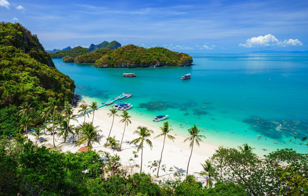 PHOTO: Birds eye view of Angthong National Marine Park, Koh Samui, Thailand.