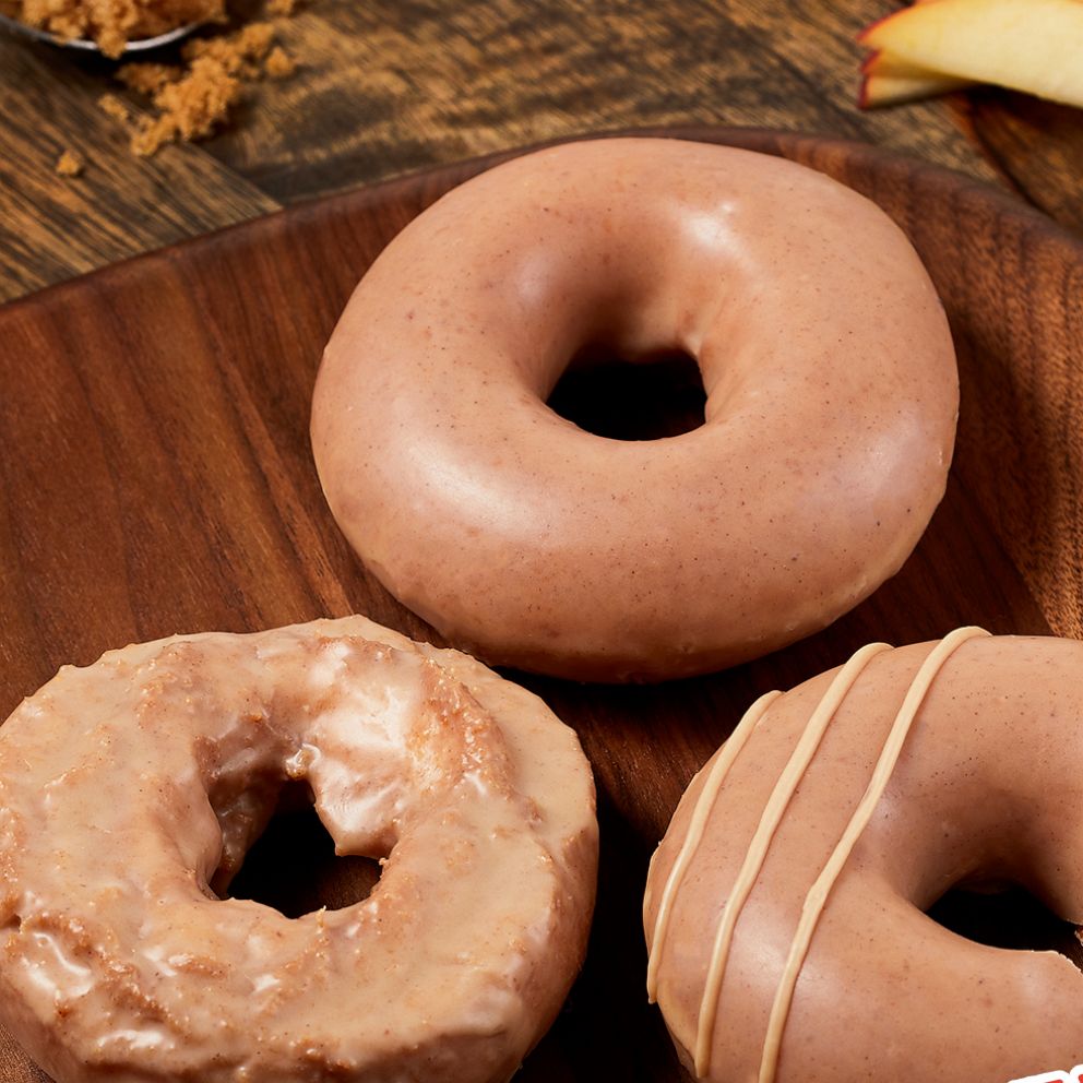 VIDEO: Watch these donuts get glazed in fall flavors like Maple Spice and Apple Cider 