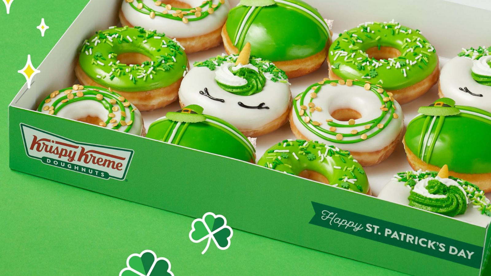 PHOTO: Four new Krispy Kreme doughnuts for St. Patrick's Day.