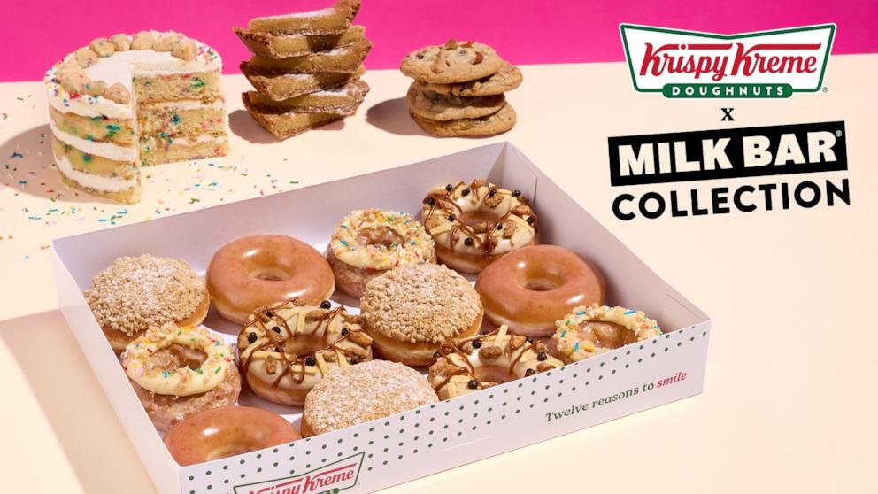 PHOTO: The new Krispy Kreme and Milk Bar collaboration has three doughnuts inspired by Christina Tosi's cult-favorite confections.