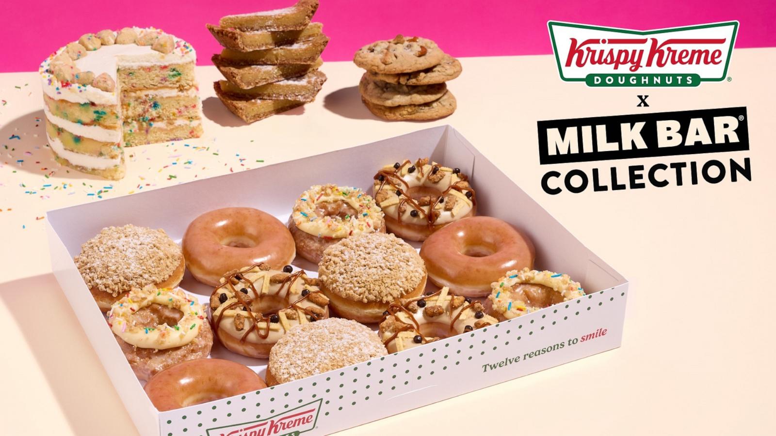 PHOTO: The new Krispy Kreme and Milk Bar collaboration has three doughnuts inspired by Christina Tosi's cult-favorite confections.