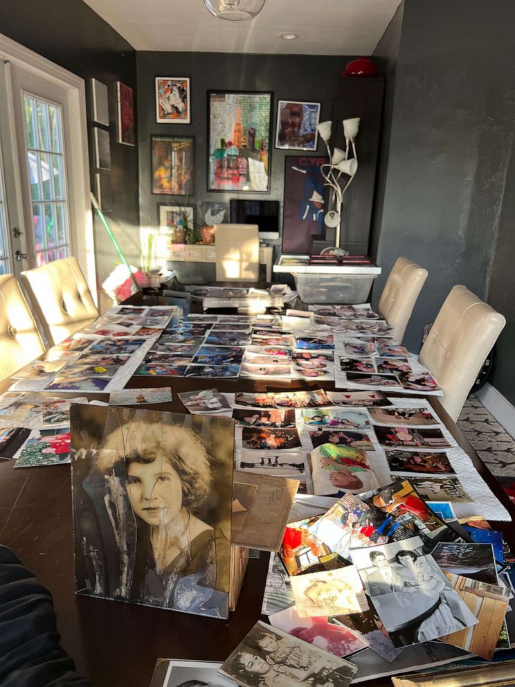 PHOTO: Photos being dried out after Hurricane Ian cover Krista Kowalcyzk's home in Fort Myers, Florida.