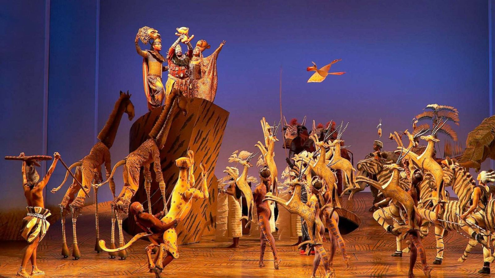 PHOTO: A performance of "The Lion King" on Broadway.