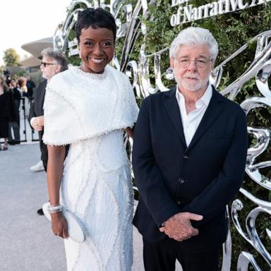 PHOTO: Mellody Hobson and George Lucas attend the Lucas Museum of Narrative Art Opening Night at Lucas Museum of Narrative Art on September 19, 2026 in Los Angeles, California. 