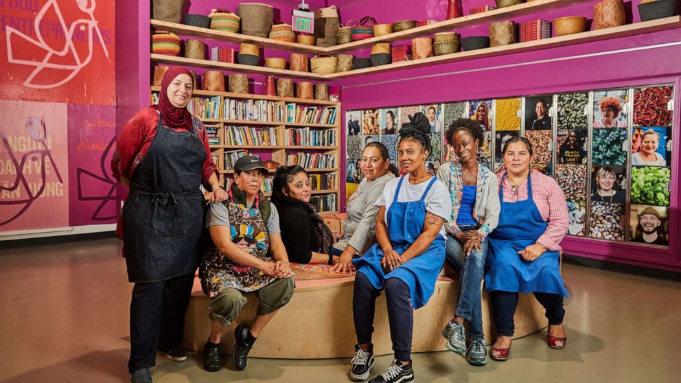 PHOTO: The seven chef entrepreneurs of La Cocina Municipal Marketplace in San Francisco, California. 