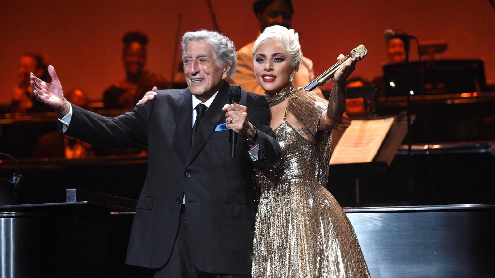 PHOTO: Tony Bennett and Lady Gaga perform live at Radio City Music Hall in New York City, Aug. 05, 2021.